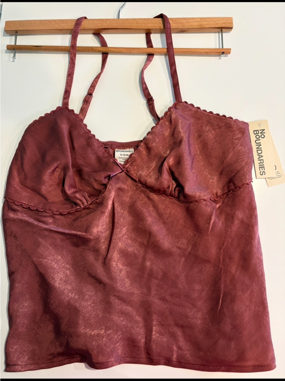 Russet Burgundy Satin Cami